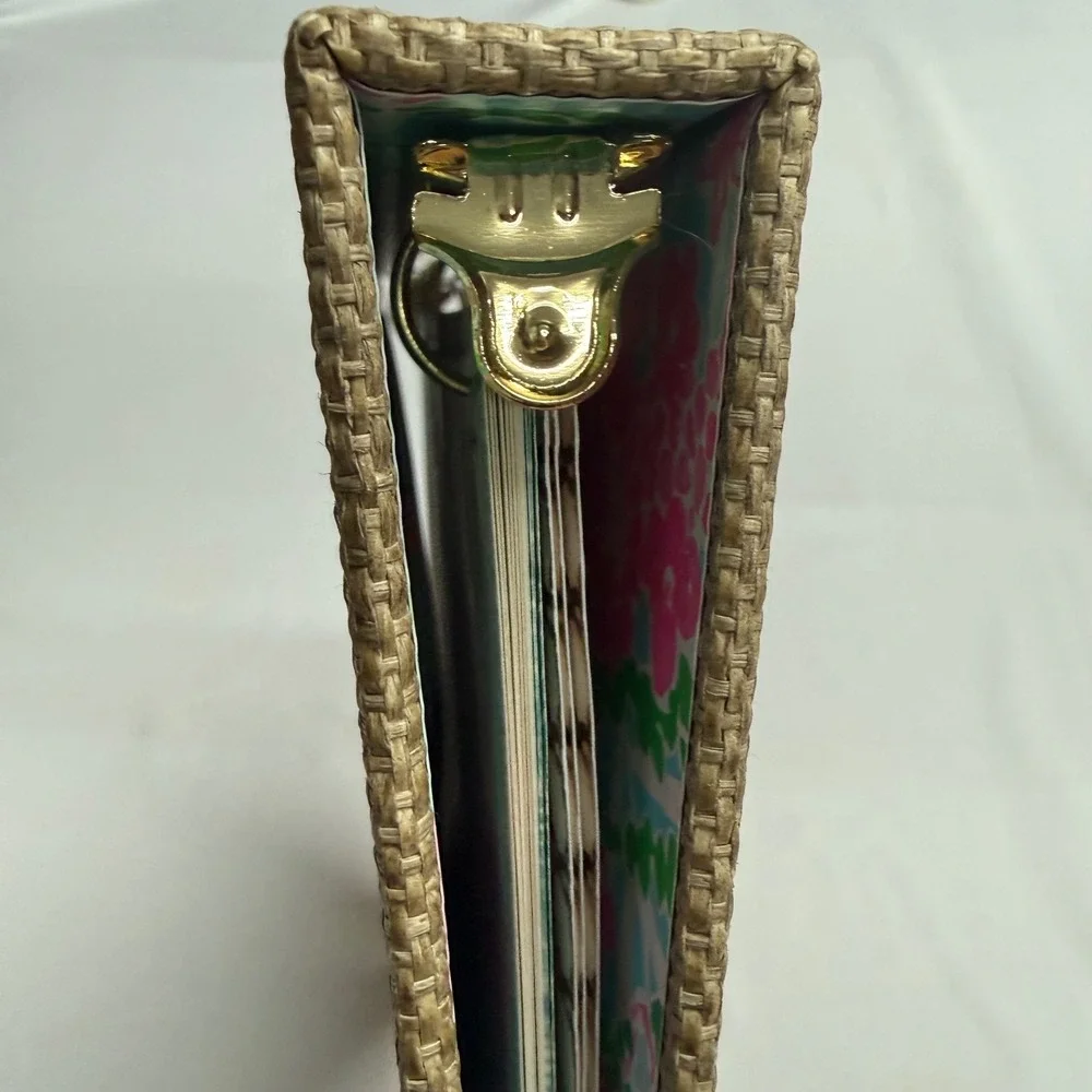 Lilly Pulitzer Large Agenda Planner‎ Binder Floral Gold Ring 12x10 Refillable